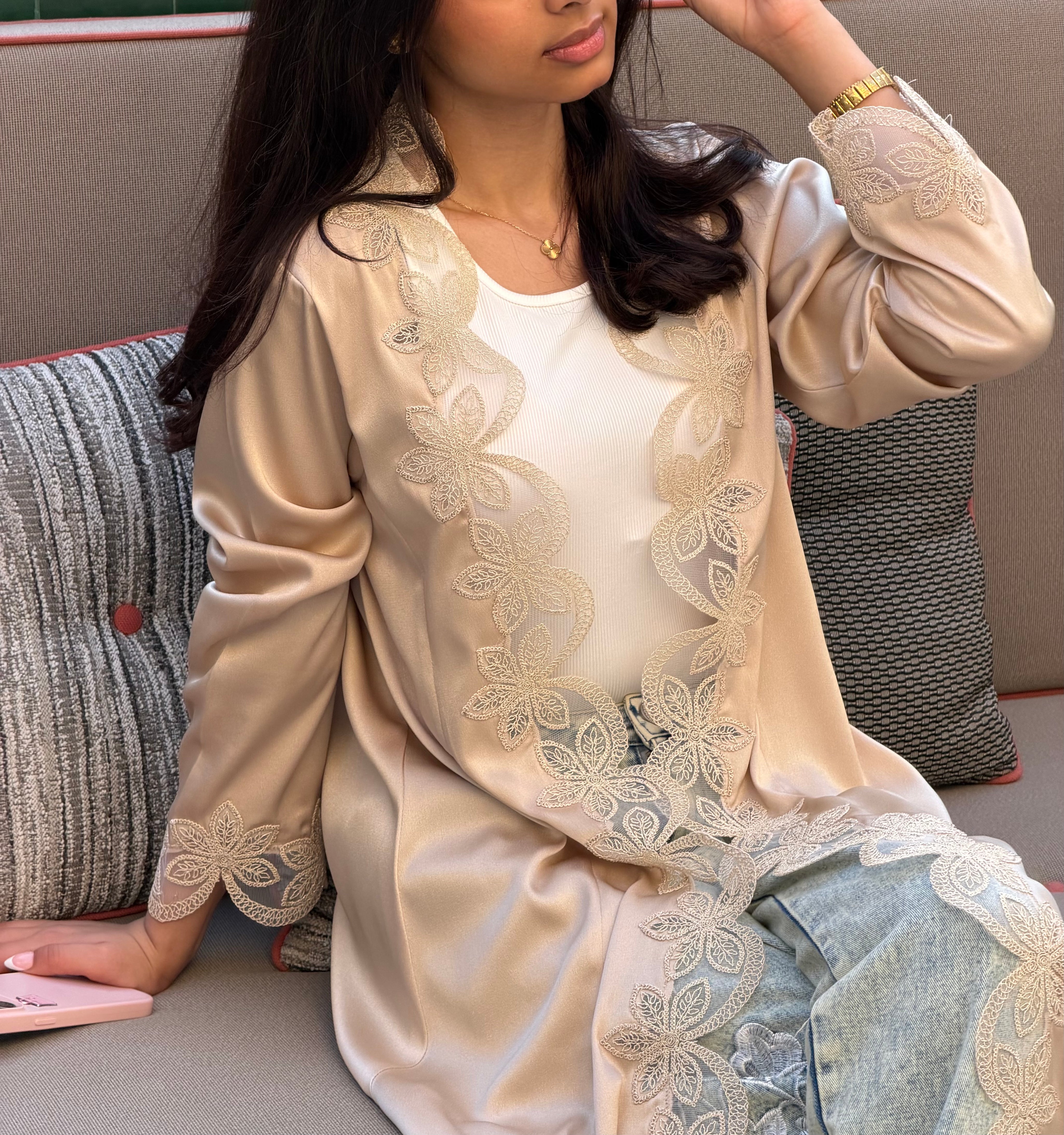 Noir Lace ( Abaya with Sheila )