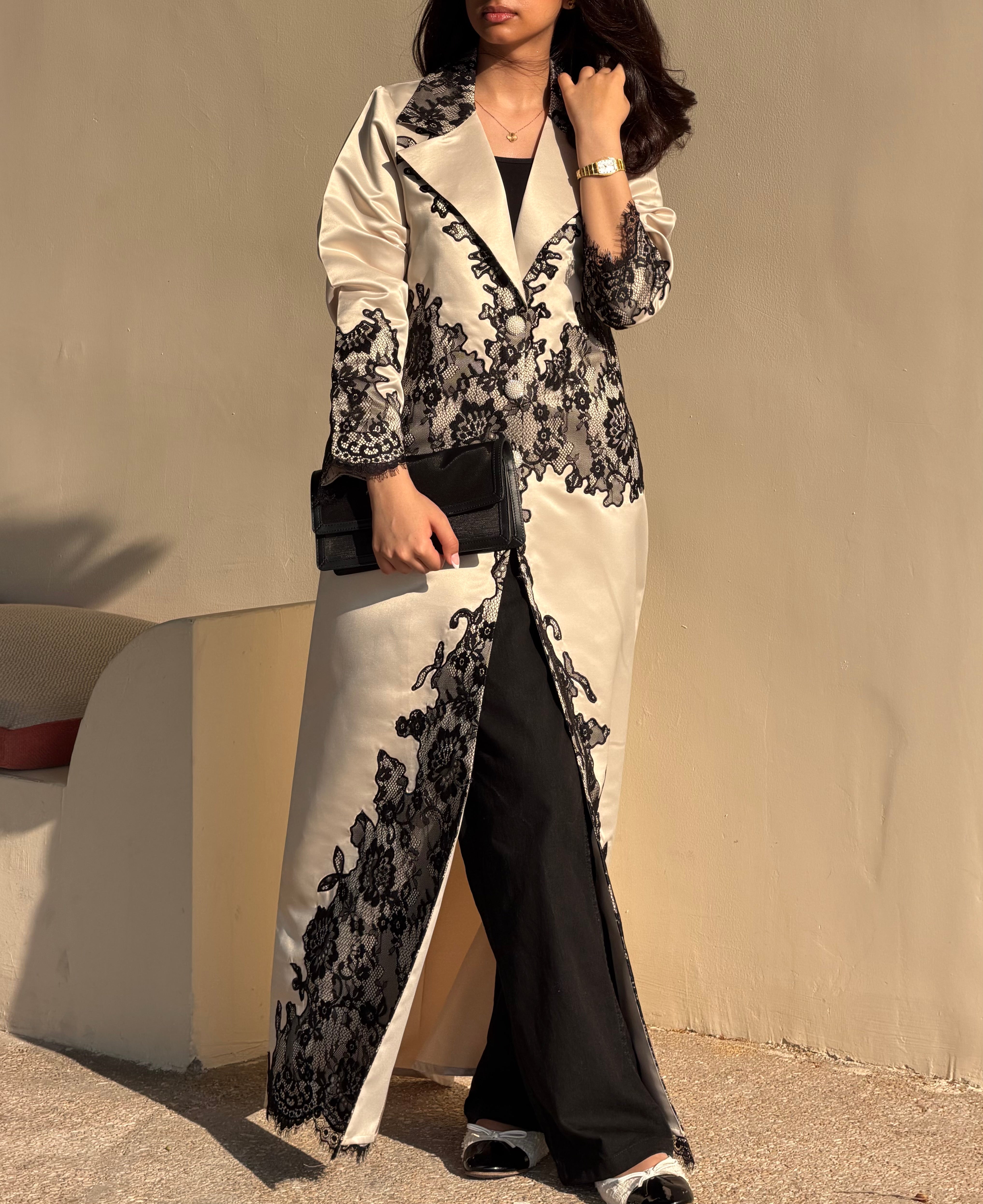 Lace Blazer  ( Abaya with Sheila )