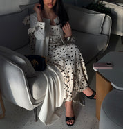 Polka Dot ( full set abaya with inner dress & Sheila )