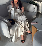 Polka Dot ( full set abaya with inner dress & Sheila )